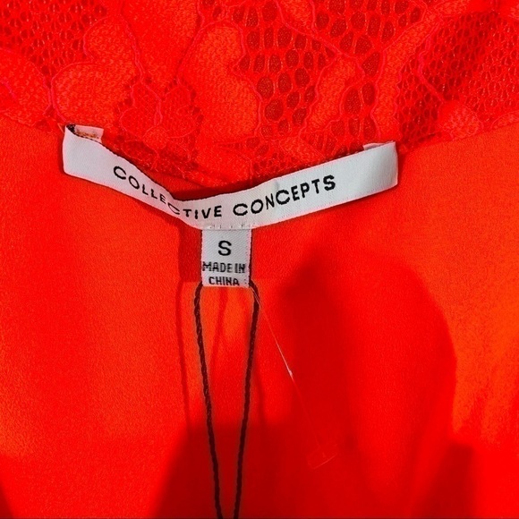 Collective Concepts NWT Coral Sleeveless Lace Dress Size S - Picture 9 of 11